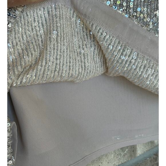 NWT Womens Sequin Mini Skirt med Party Size 10 Bling Chic Celebration Sparkle - Picture 4 of 8